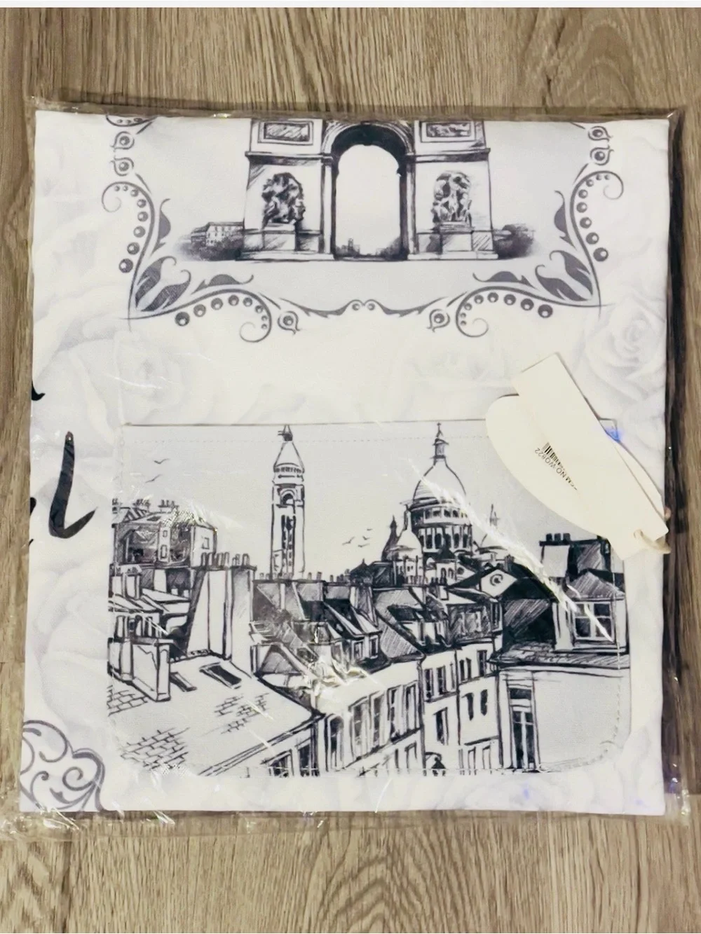 Paris Apron Eiffel Tower France Monuments Black White Abstract Made in France
